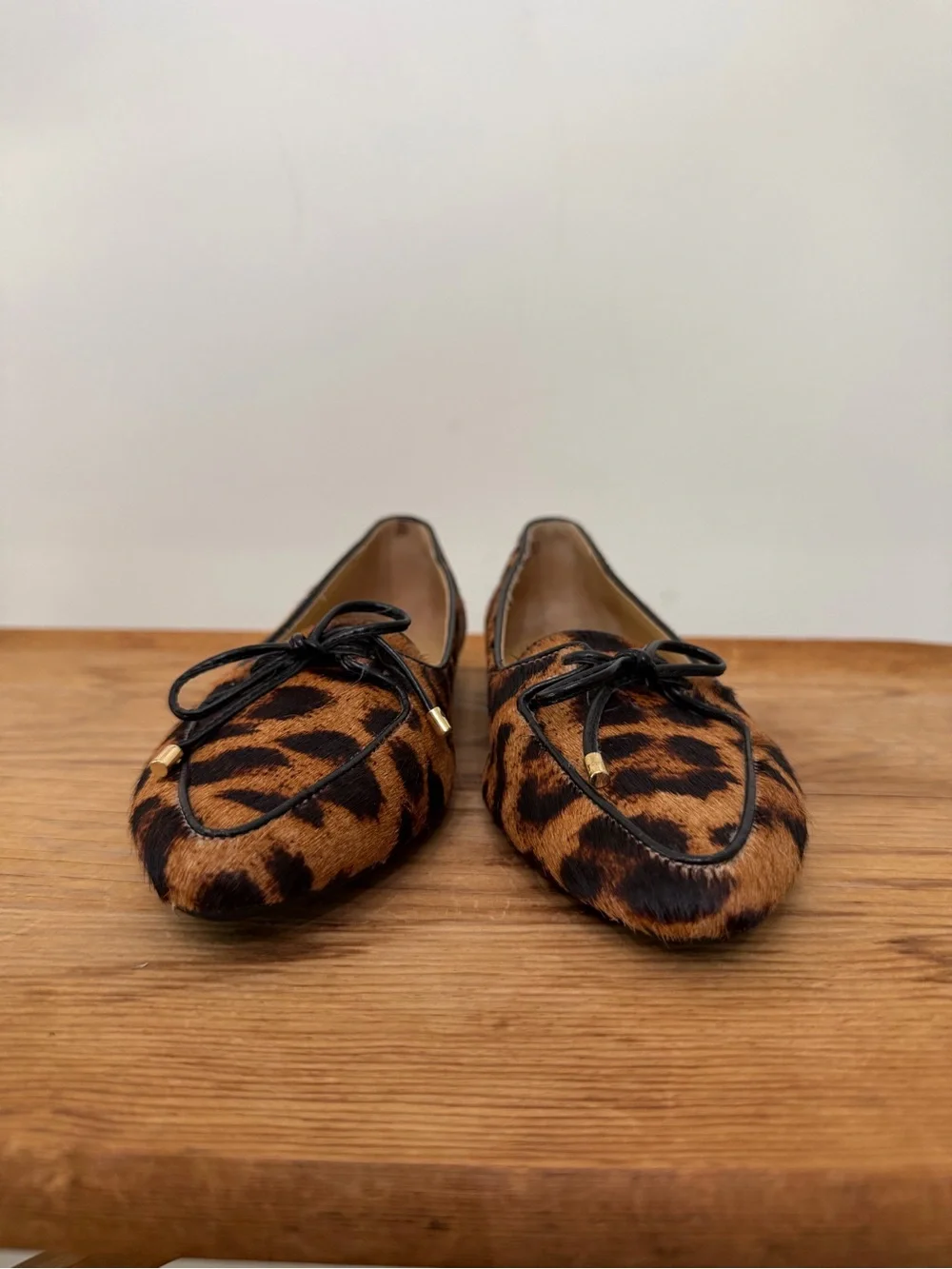 Talbots Driving Loafers Cheetah Print Calf Hair Leather Flats Shoes Women’s 7